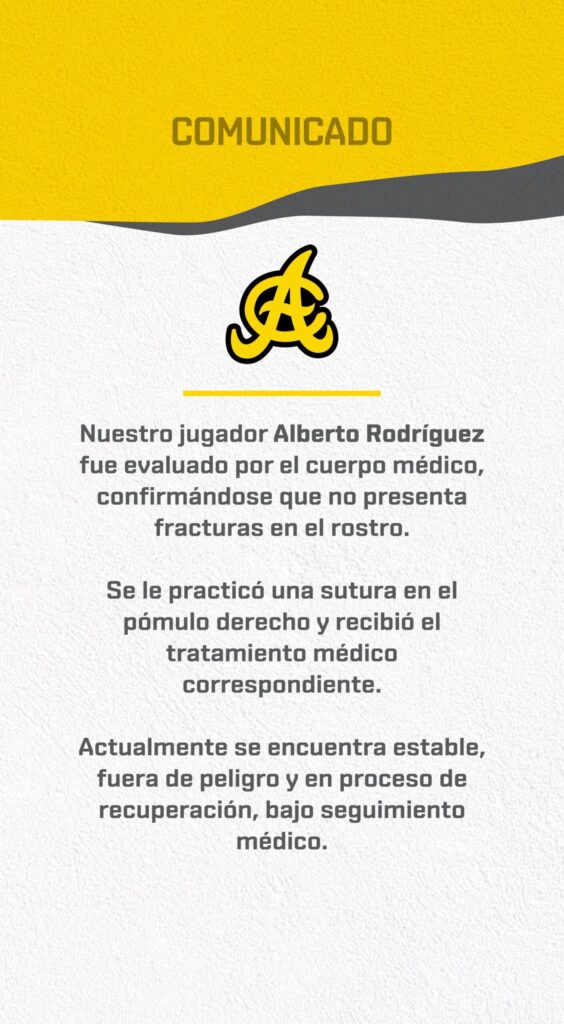 Alberto Rodríguez evoluciona favorablemente tras impacto en el rostro - Noticias de hoy en República Dominicana | De Último Minuto