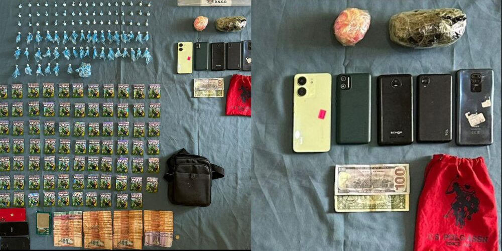 DNCD y MP realizan allanamientos en Las Matas de Farfán; arrestan tres personas y ocupan drogas y dinero