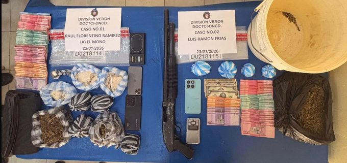 Operativos en Verón: capturan a dos hombres con más de 2, 700 gramos de cocaína, marihuana y crack