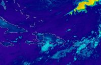 Frente frío provoca aguaceros dispersos y mantiene alerta meteorológica en cinco provincias