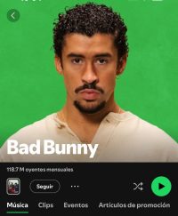 Bad Bunny se mantiene como el tercer artista más escuchado del mundo en Spotify; acorta distancia con The Weeknd